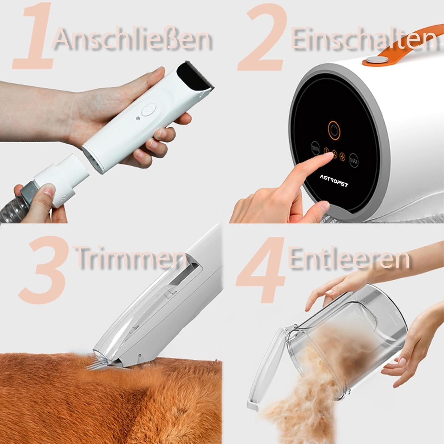 Hundeschermaschine mit Staubsauger, ACGV-001