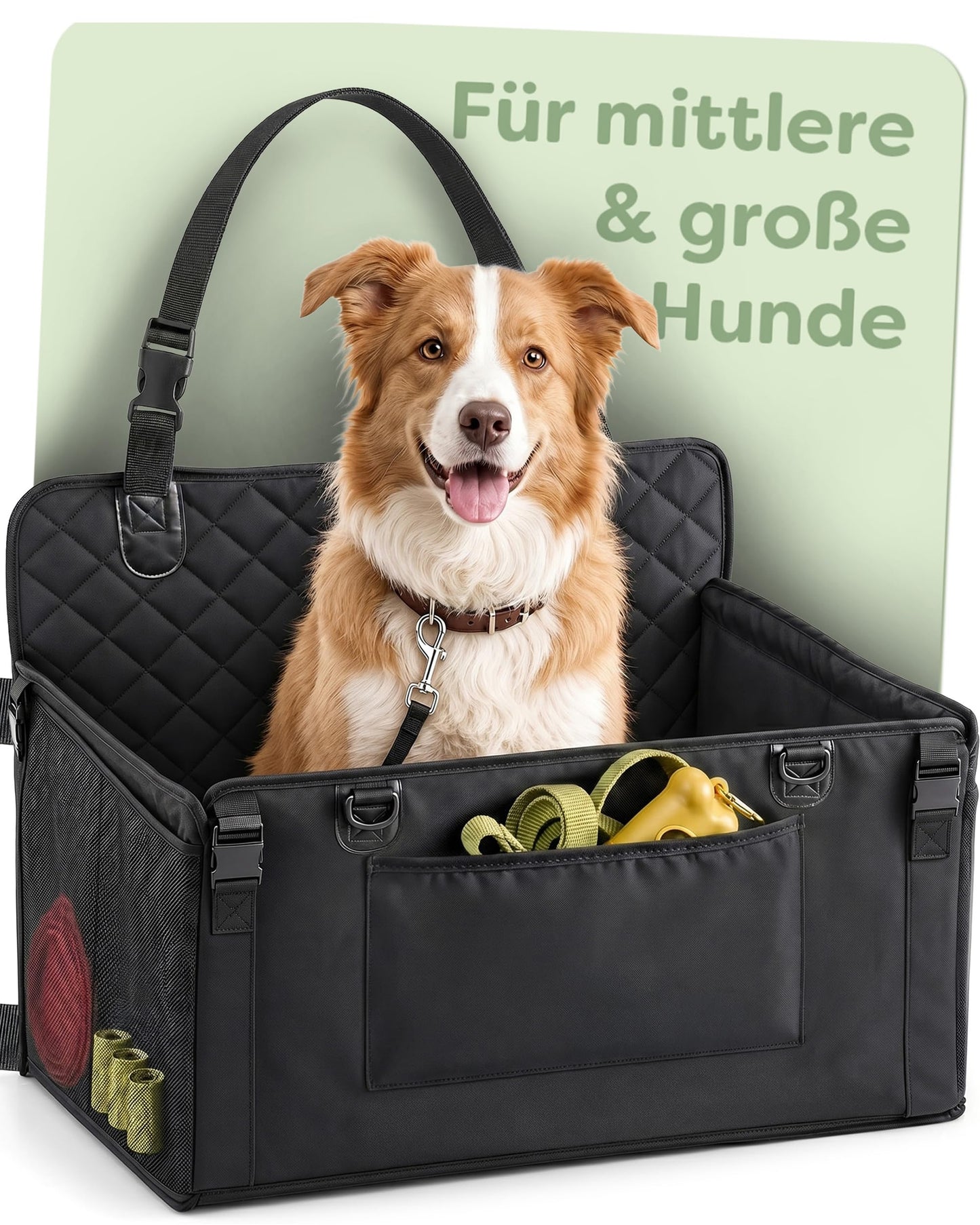 Extra Stabiler Hundeautositz für Rückbank