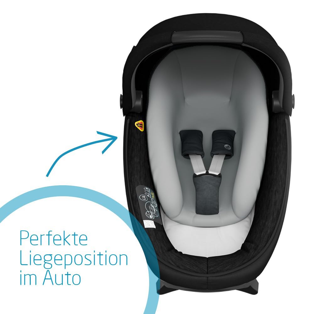 Jade Babywanne für Auto und Kinderwagen, essential black