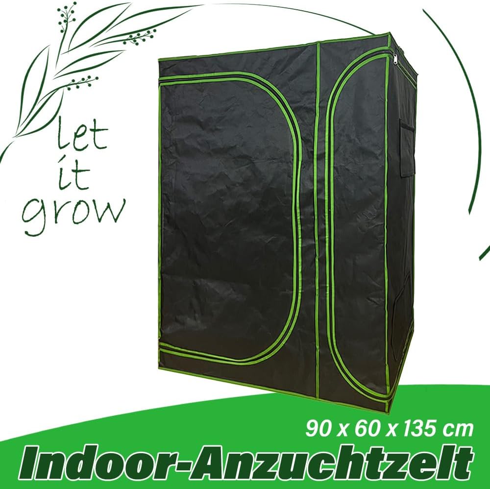 Grow-Zelt für Pflanzenzucht, (12) 90 x 60 x 135 cm