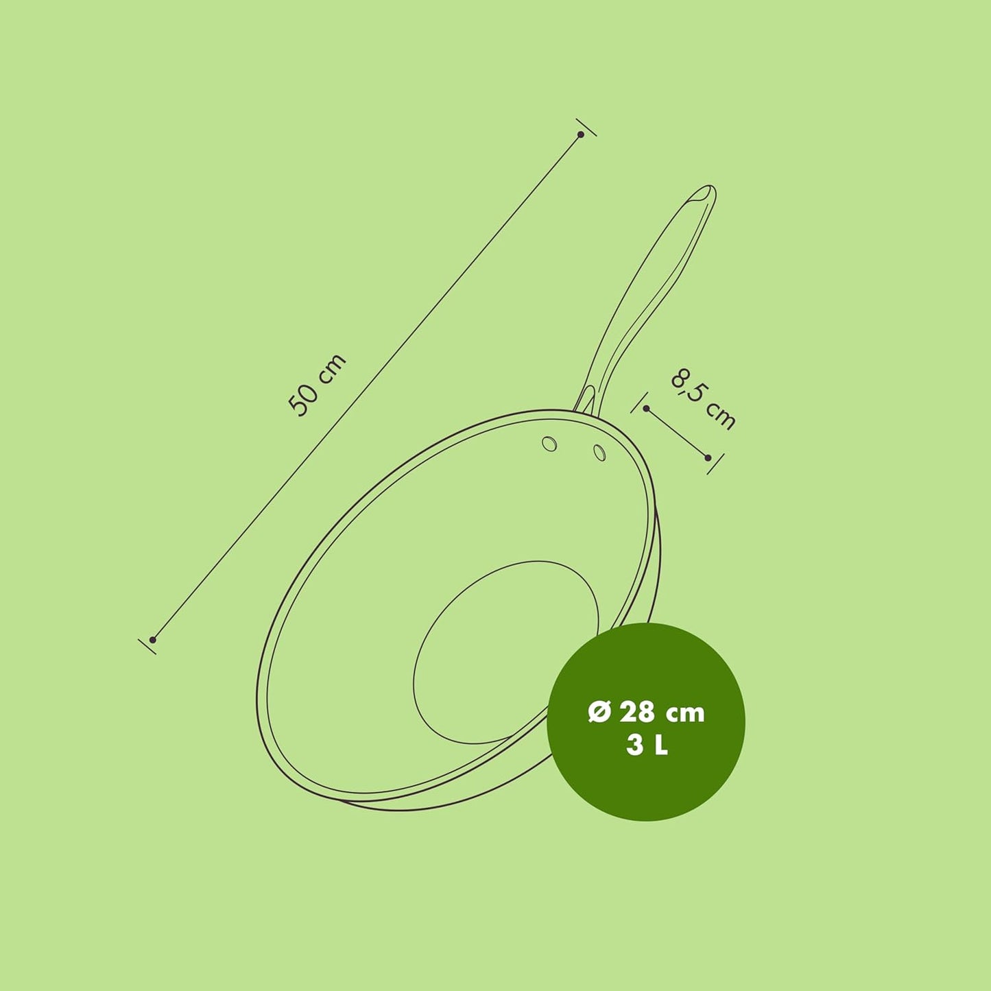 Edelstahl Wok 28 cm, Wok 28 cm NEU
