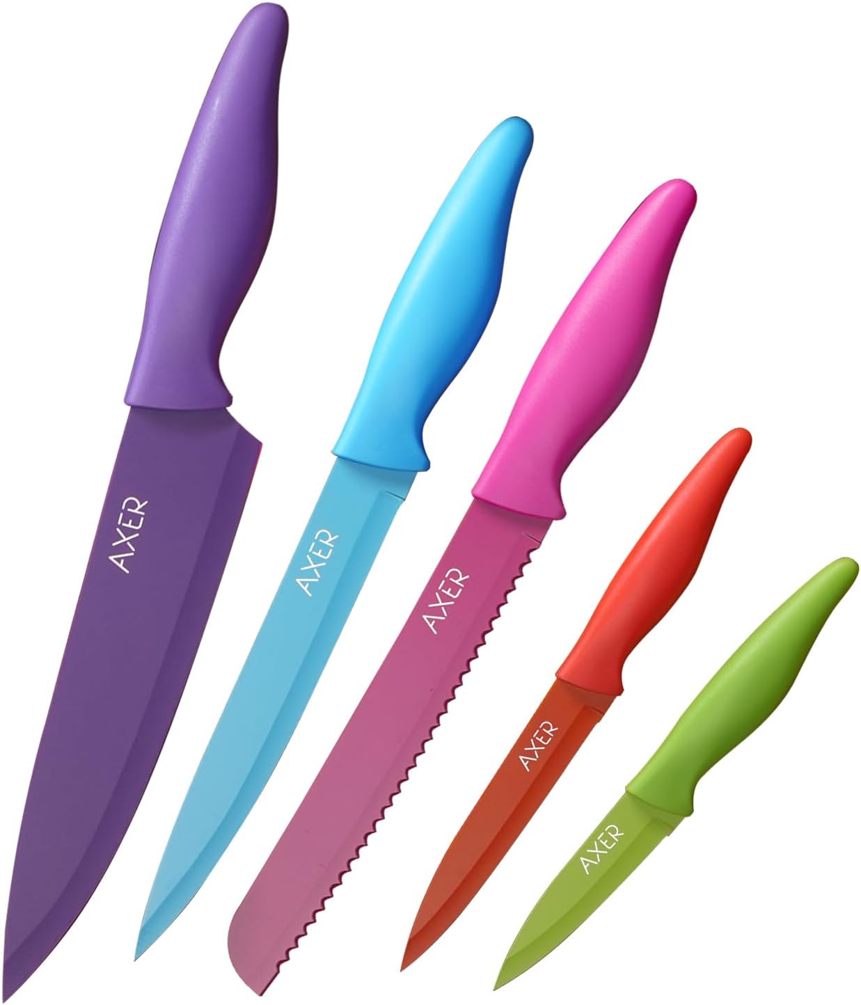 5-teiliges Küchenmesserset, Bunt 5 set
