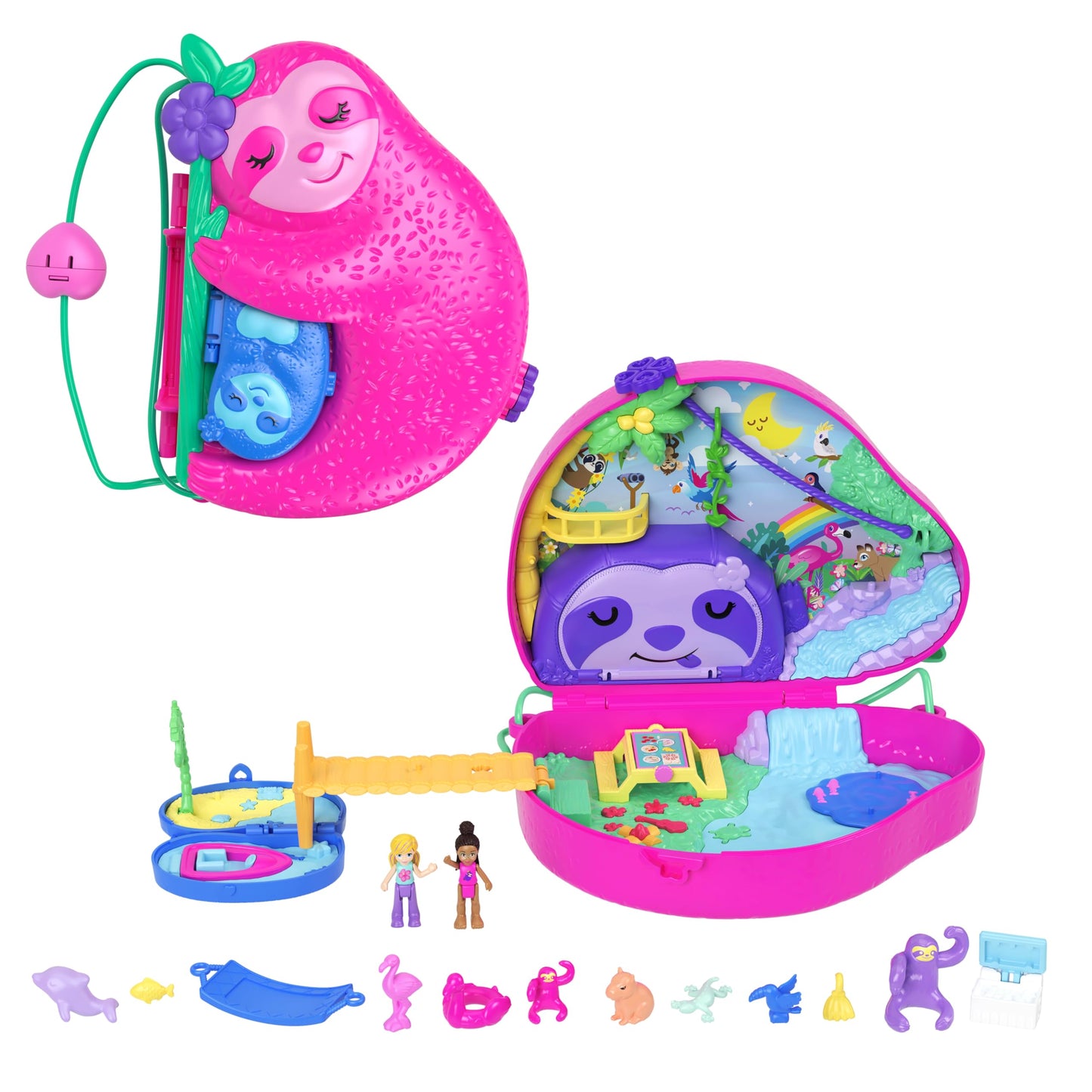 2-in-1 Taschenschatulle Faultierfamilie, Faultier