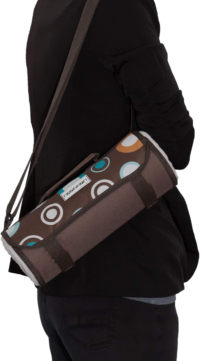 15-teiliges Picknickrucksack-Set für 2 Personen, Braun Bunte Kreise - Set