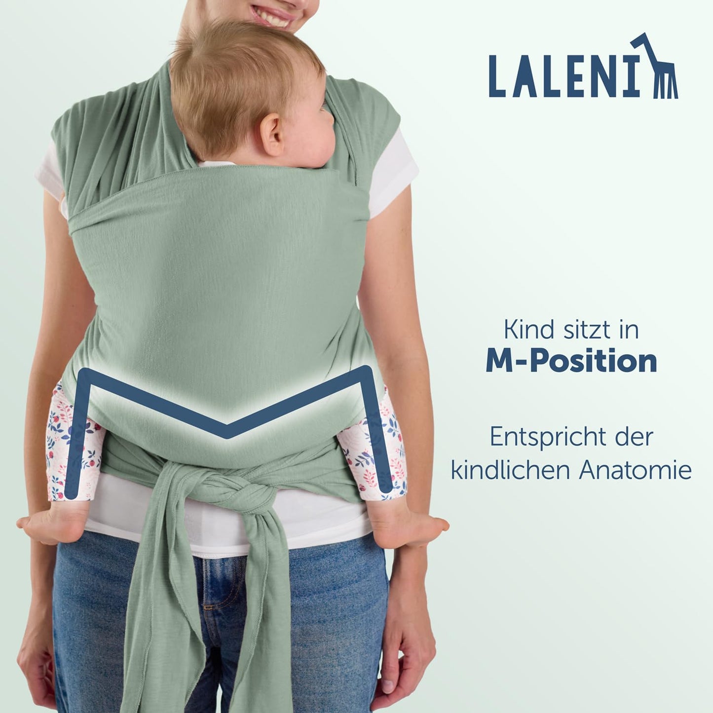 Tragetuch für Neugeborene, grün