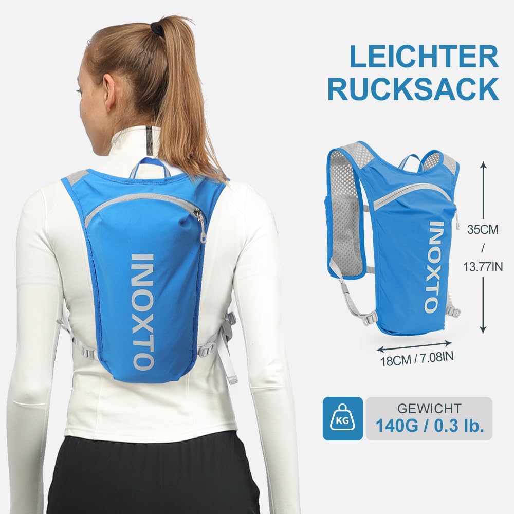 Trinkrucksack mit 1.5l Wasserblase, Saphir Standard
