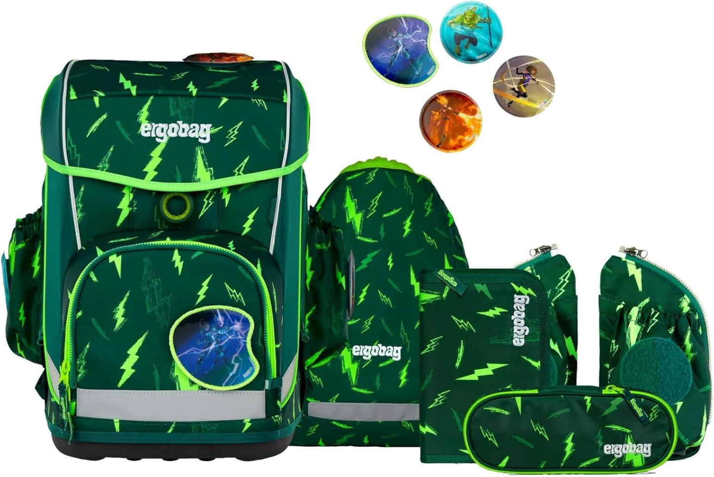 Cubo Light Schultaschen-Set, Einheitsgröße Bärtastisch - Grün