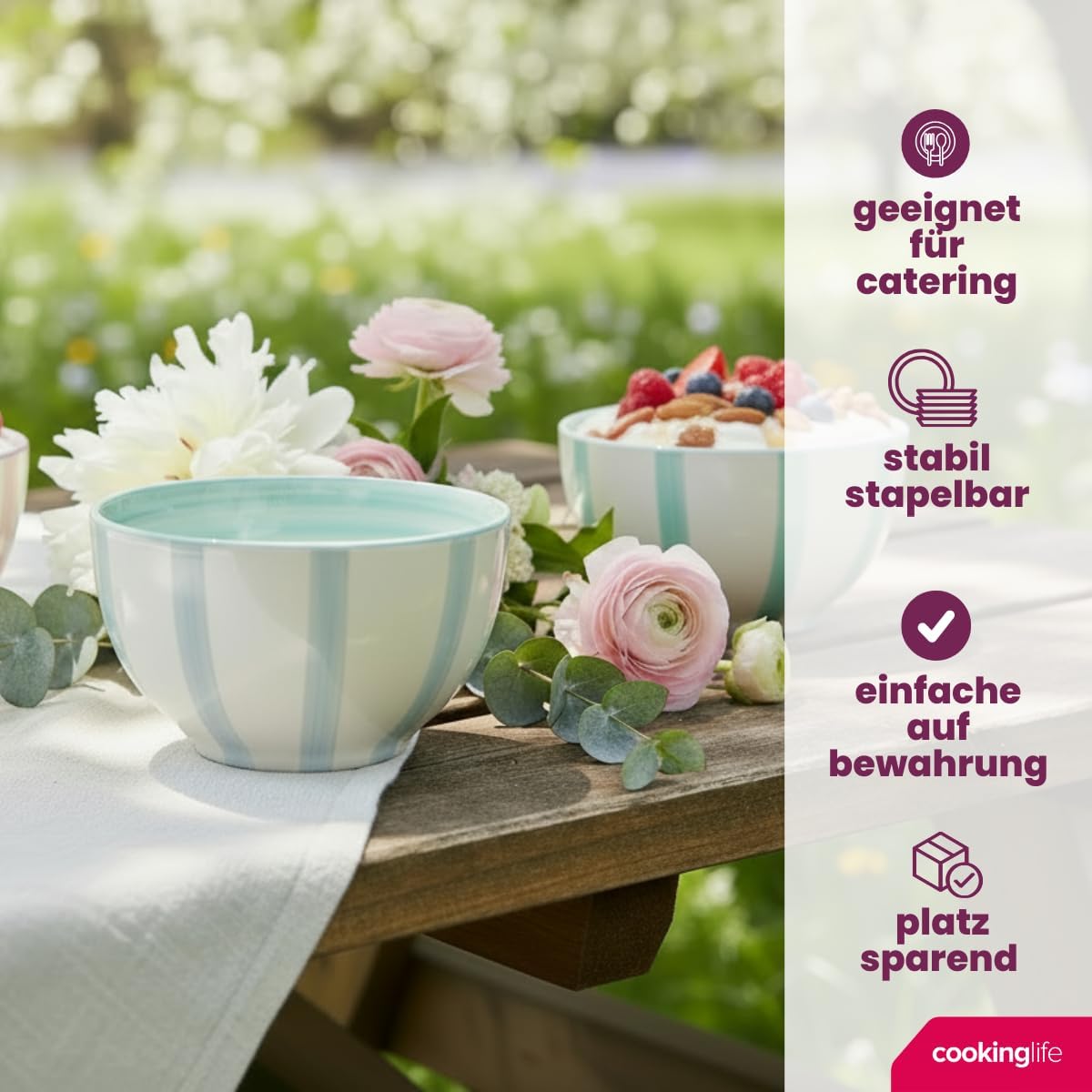 6-teiliges Schüssel-Set, 6 Schalen ø 14cm