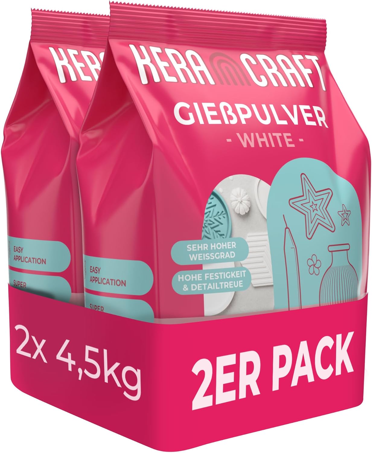 2er Set Reliefgiesspulver, 4,50kg (2er Pack)
