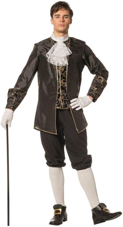 Barock Rokoko Herren-Kostüm, 54 Schwarz