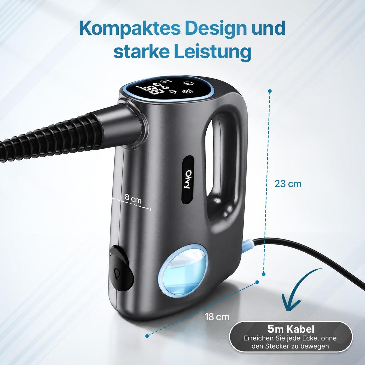 Multifunktionaler Dampfreiniger, 13-Teilig (1 Gerät + 12 Zubehör)