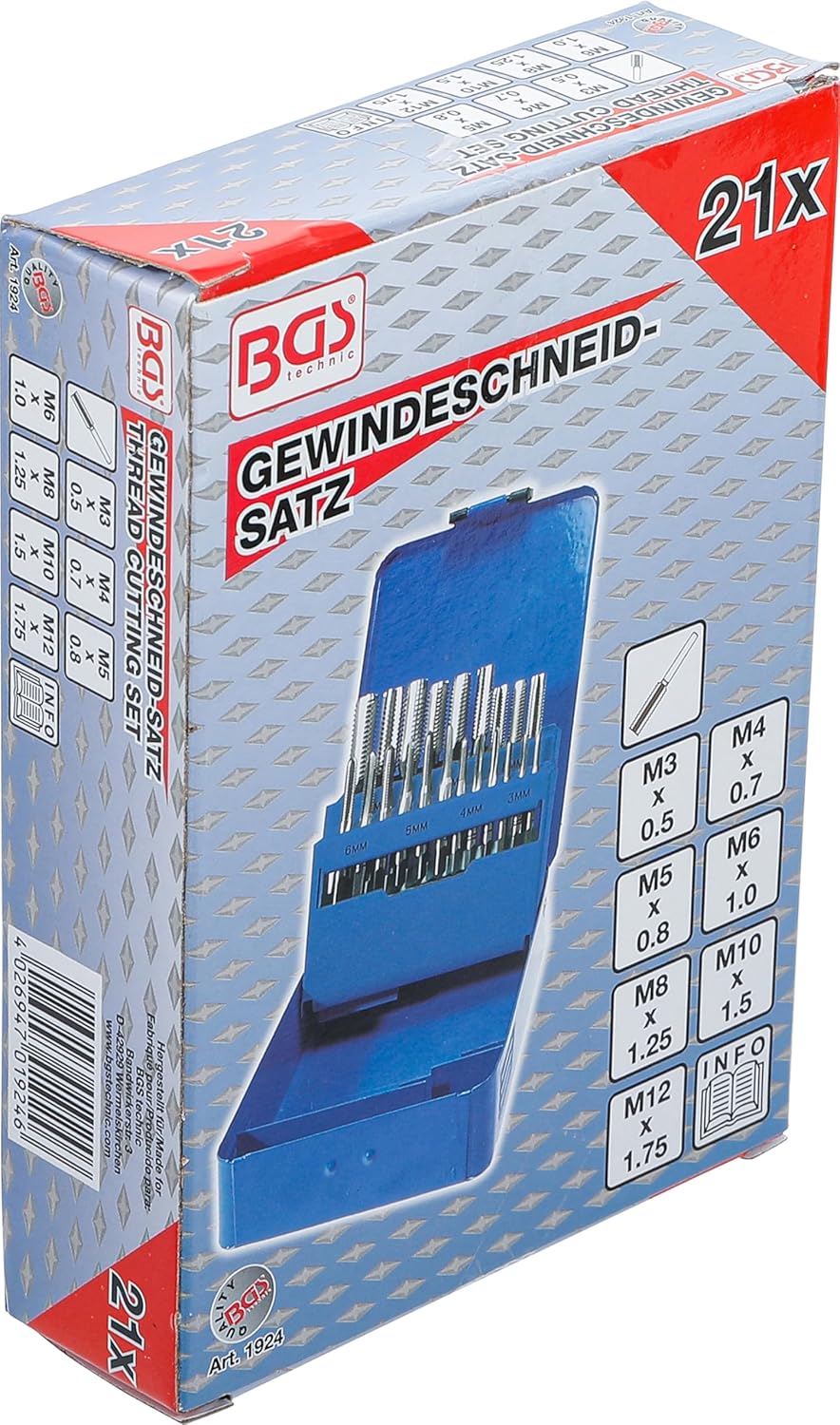 Gewindeschneid-Satz M3 - M12 21-tlg.