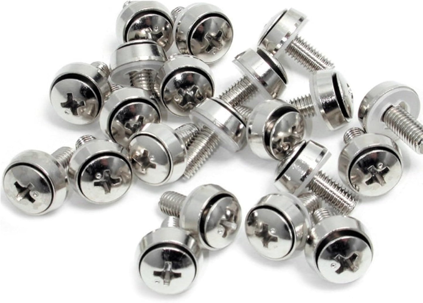 100er Set Montageschrauben, 10 x M6 Silberne Befestigungsschrauben