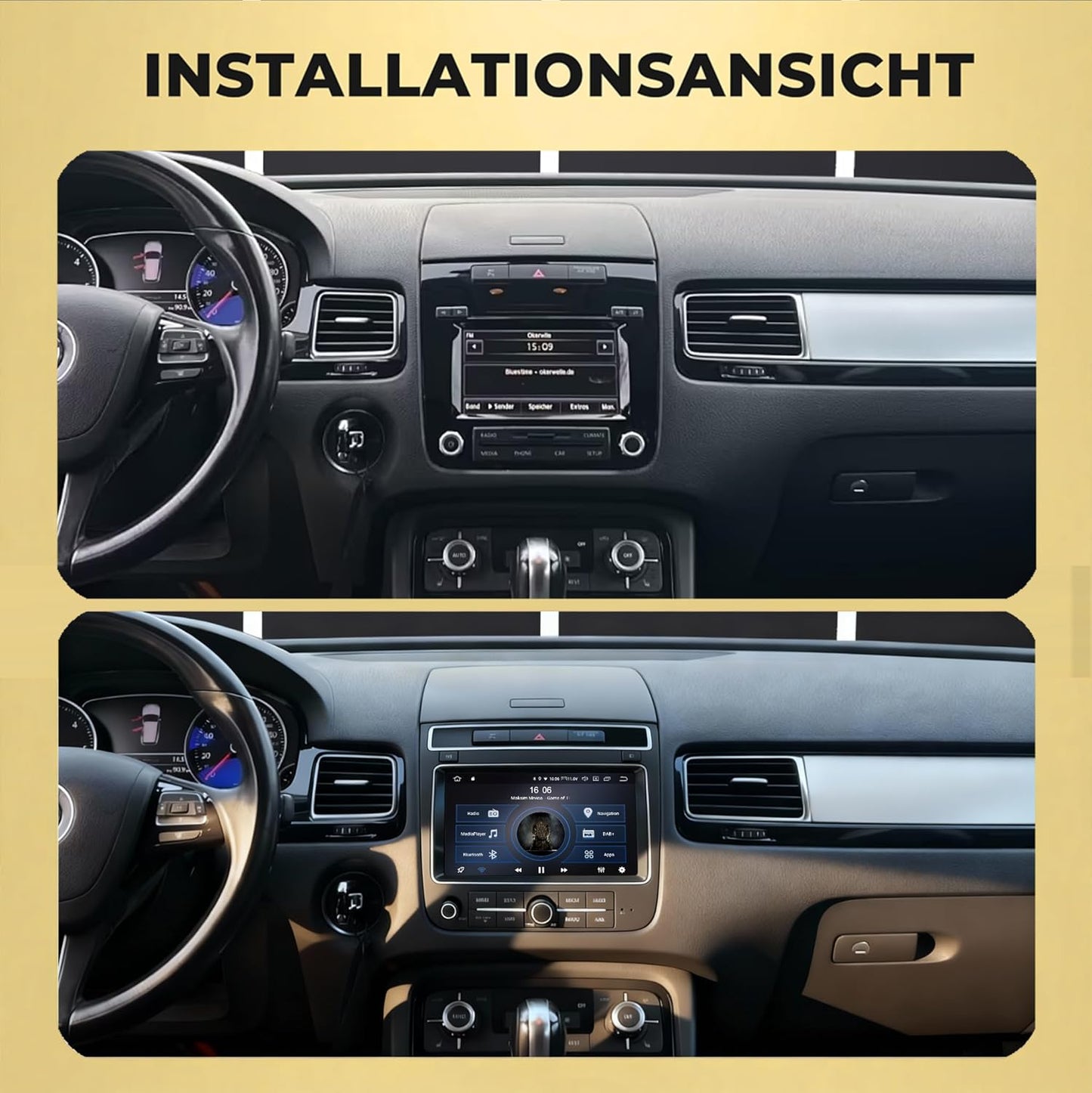 AVT8-L2 Android 14 Autoradio mit Navigation & CarPlay für VW Touareg 2010-2019, AVT8-L2