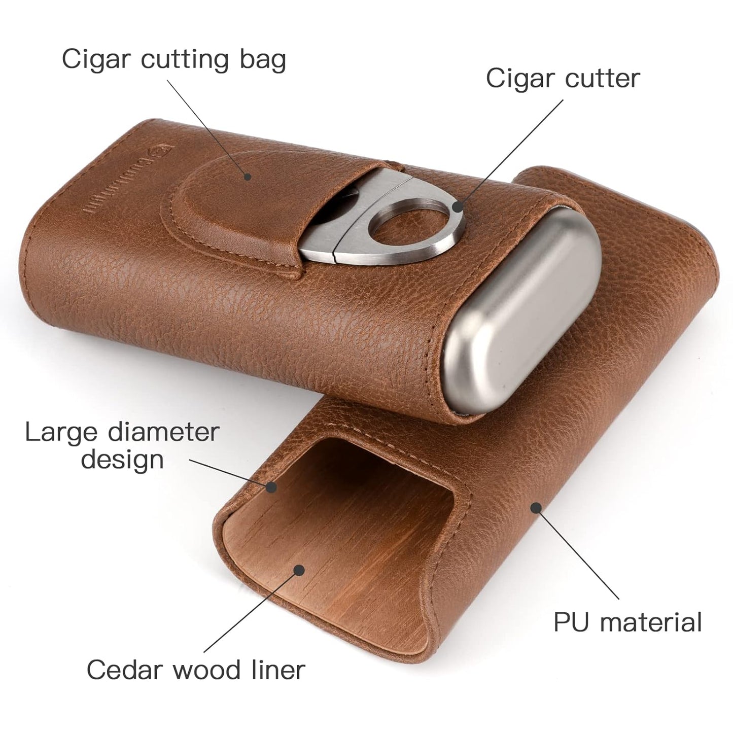 Reise-Humidor, Braun
