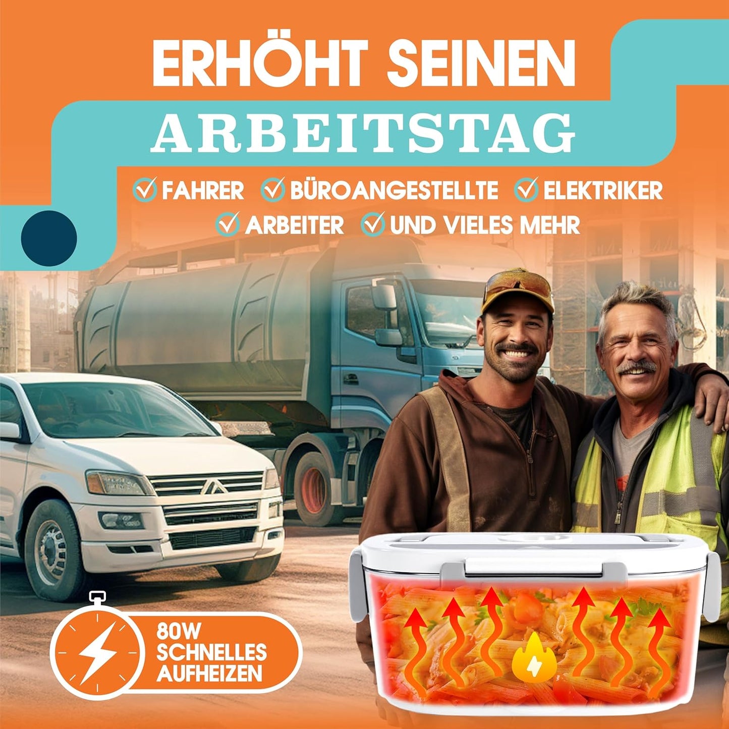 Elektrische Lunchbox, Grau