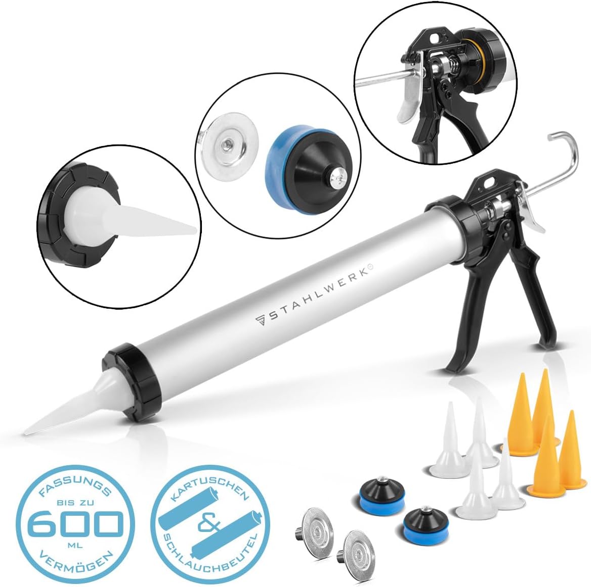 Kartuschenpresse SP-600 mit Spachtel und Entferner-Set