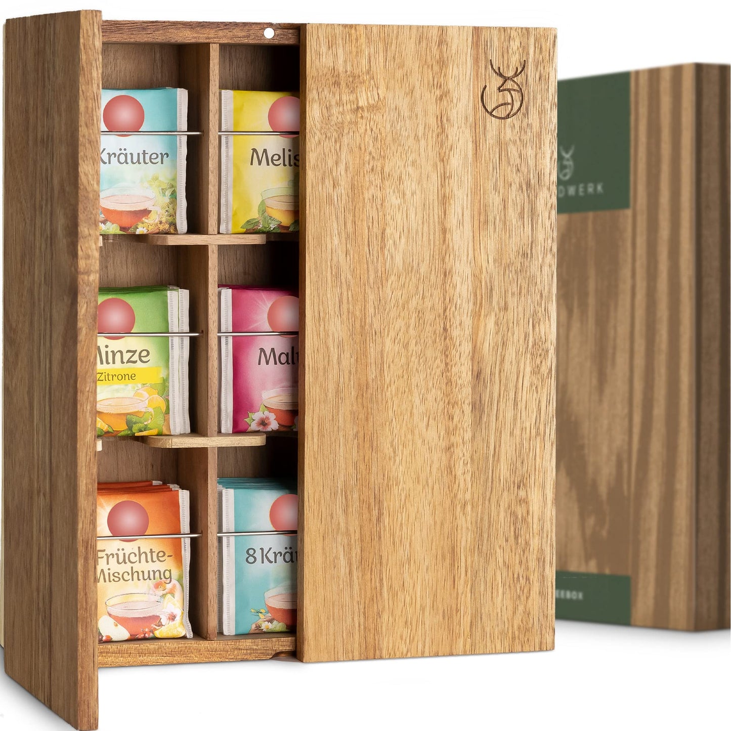 Teebox mit 9 Fächer
