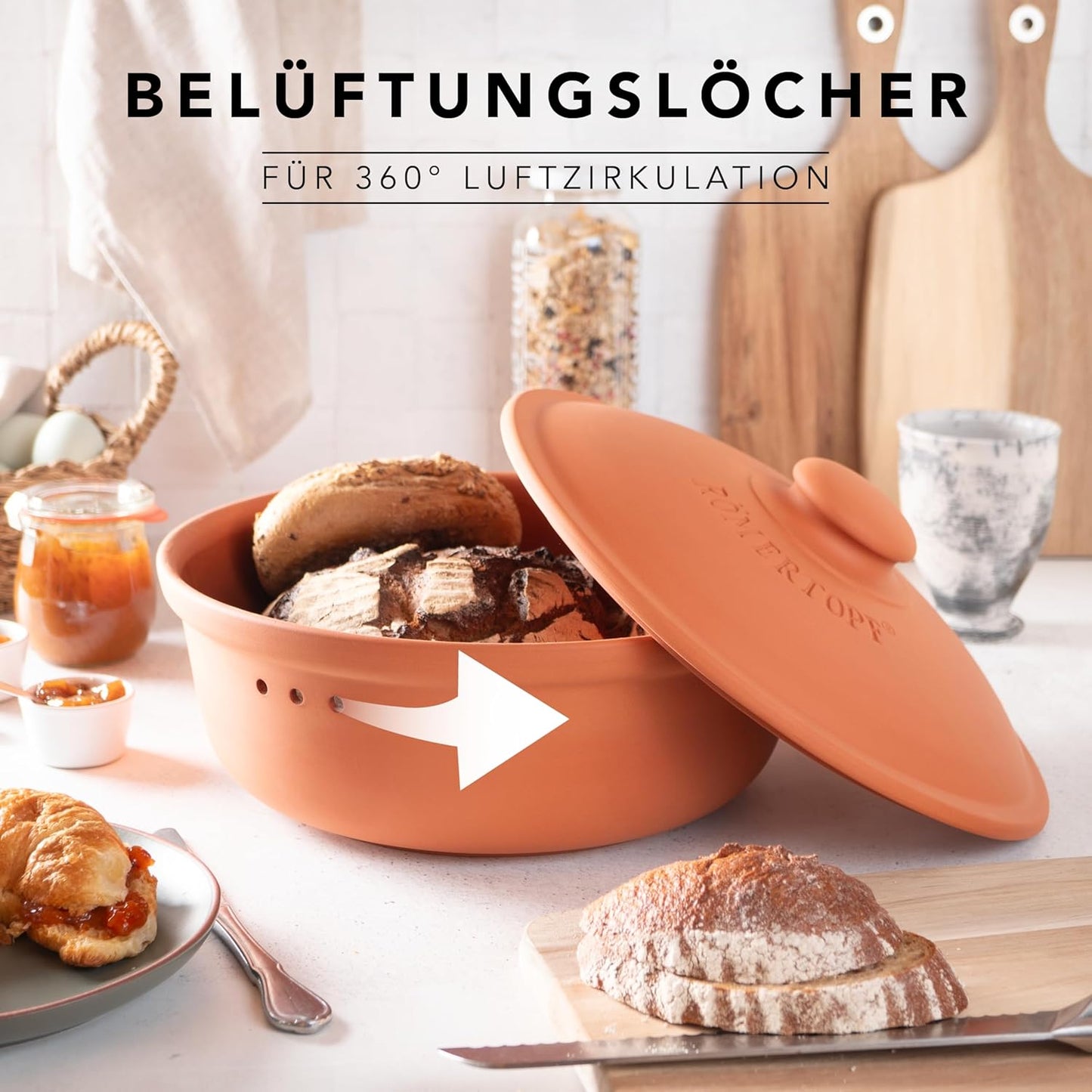 Brottopf, terrakotta