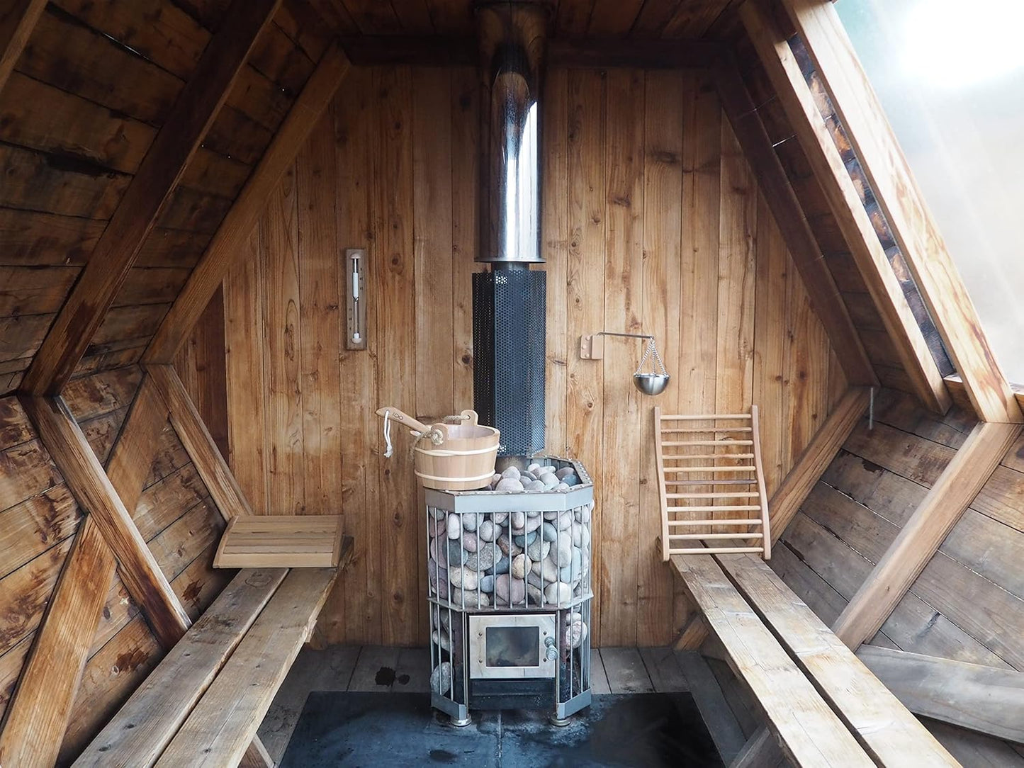 Rotierender Sauna-Sandtimer für 15 Minuten, 15 Minutes Weiss