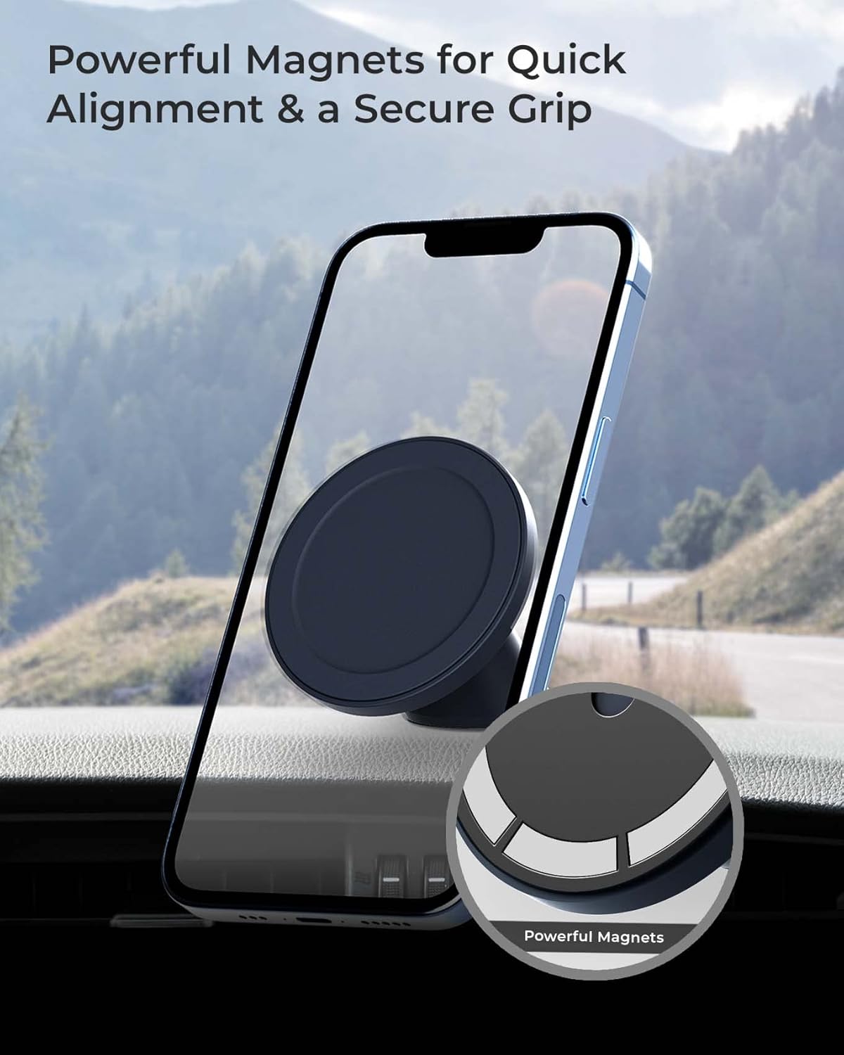 Velox magnetische Handyhalterung fürs Auto, MagSafe kompatibel, Velox Flush