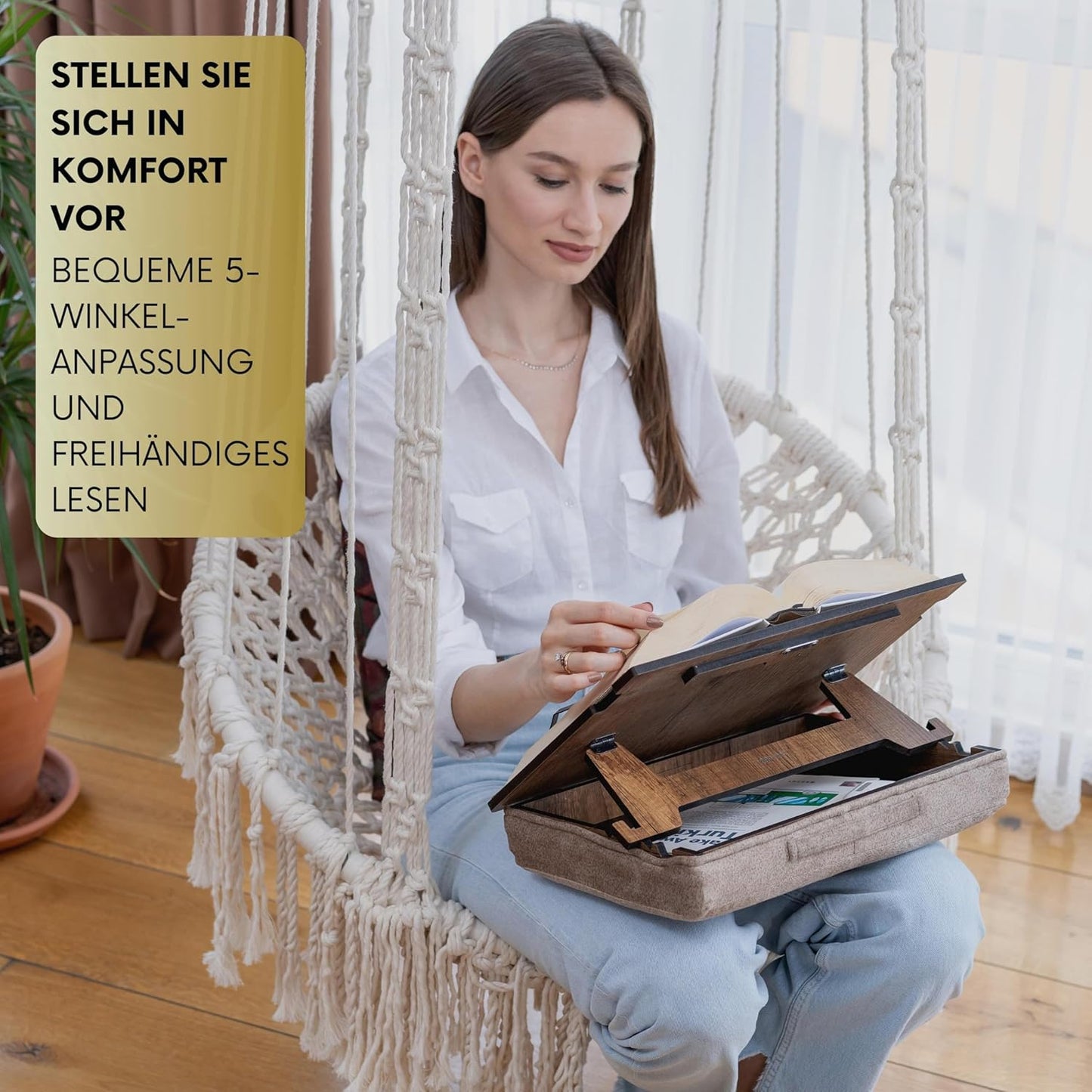 Buchständer mit Stauraum