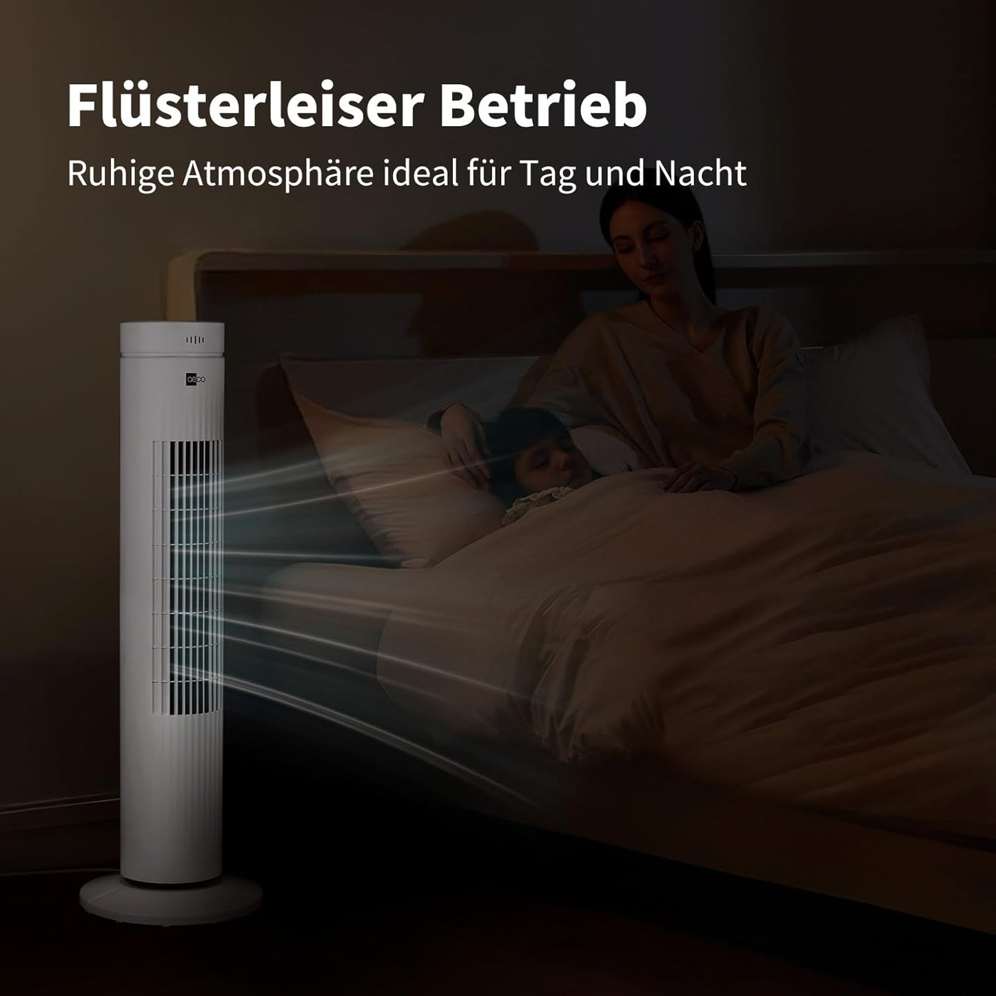 AirX SPIN Turmventilator mit Fernbedienung, Turmventilator