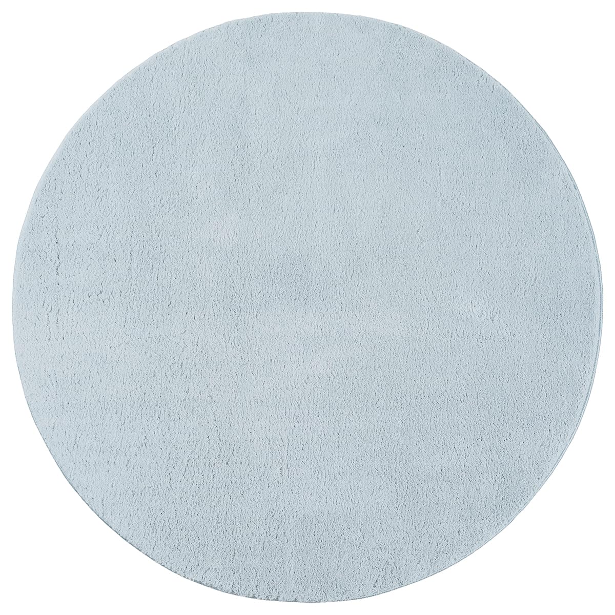 Relax Badezimmerteppich, rutschfest, flauschig und waschbar, 120 cm Rund Blau
