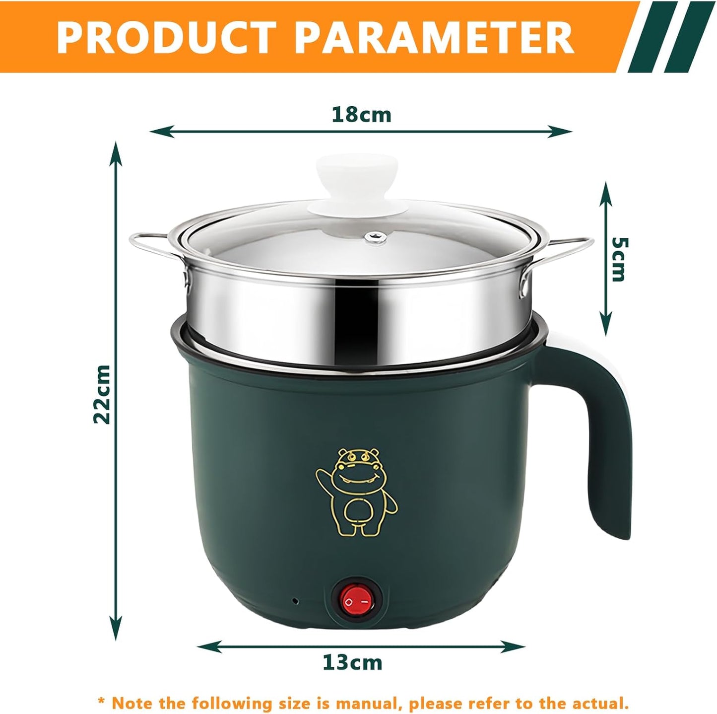 Elektrischer Mini-Hot Pot mit Dampfgarer