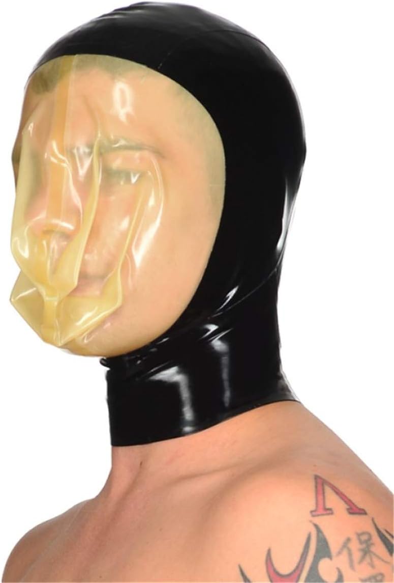 Latex Fetischmaske mit Reissverschluss für Cosplay