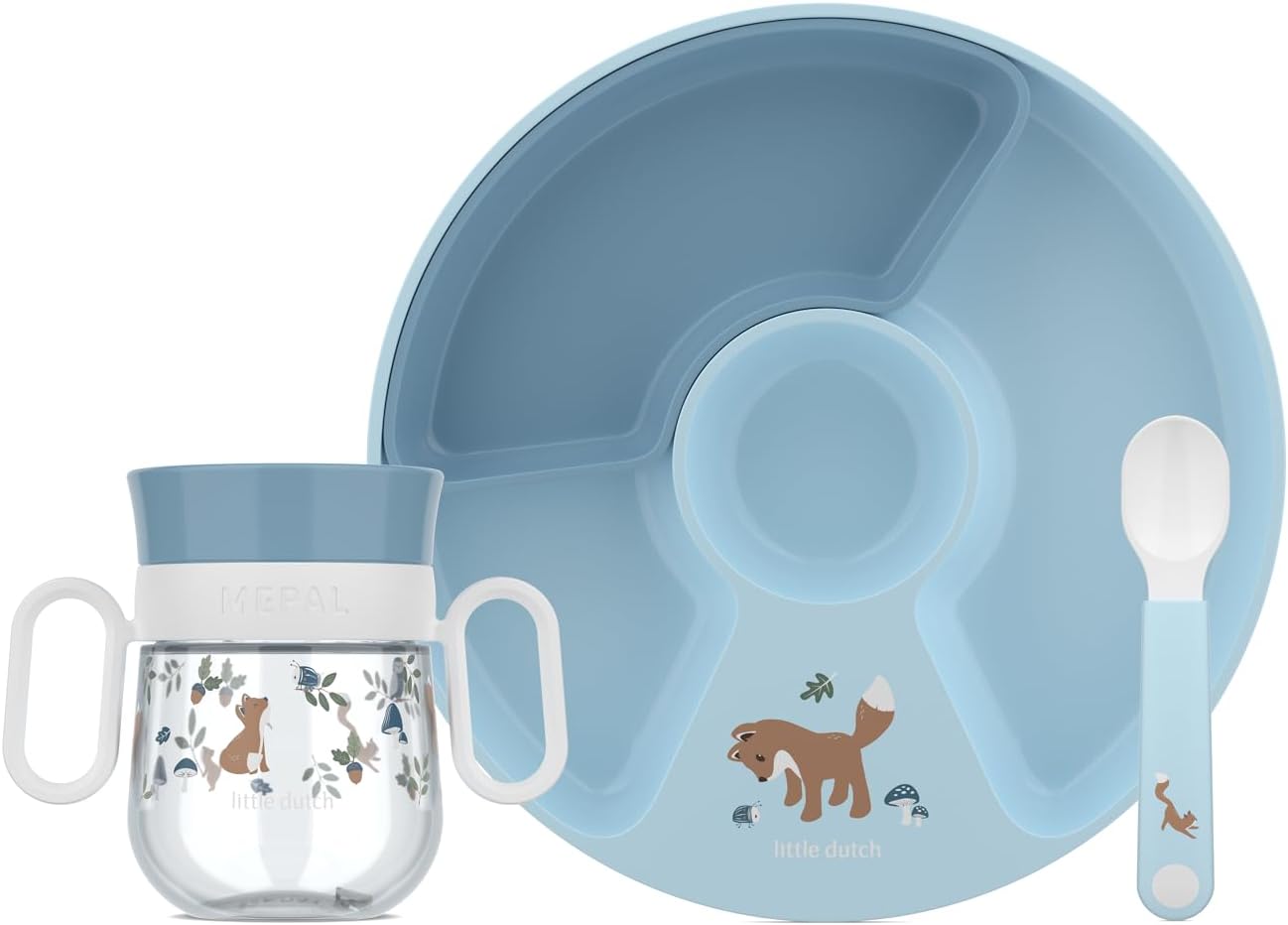 Babygeschirr Set Mio mit Trinklernbecher, Forest Friends New Babygeschirr Set