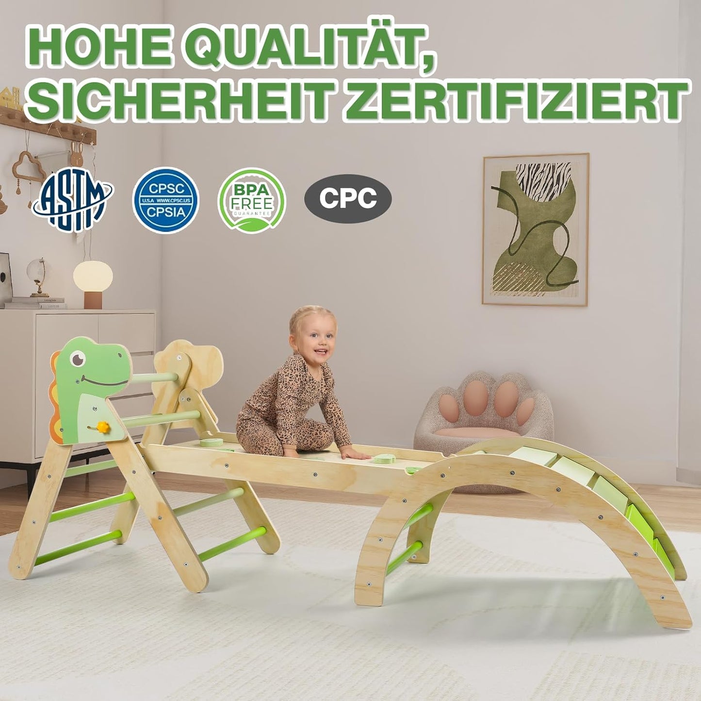 Kletterdreieck Set 7-in-1, Dinosaur
