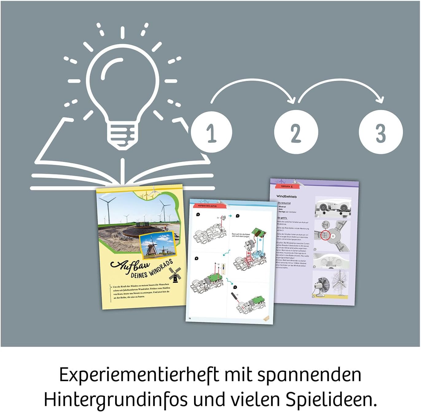 Windrad-Experimentierkasten mit Mini E-Auto, Edition 2025