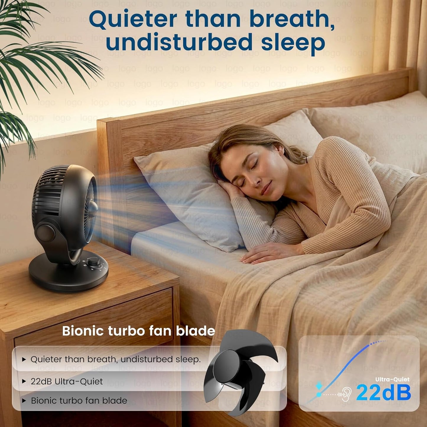 Tischventilator mit 3 Geschwindigkeiten