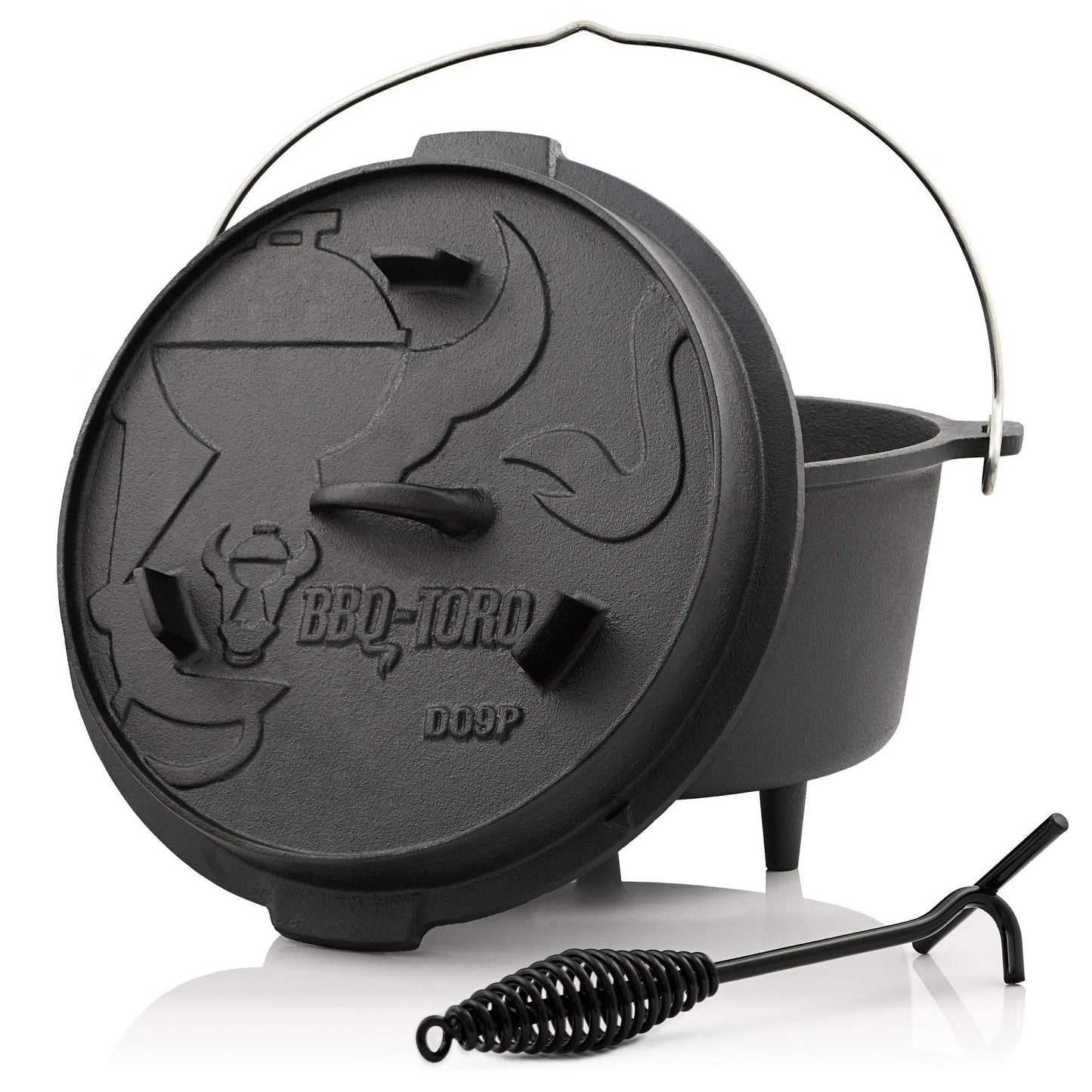 Dutch Oven Topf, Topf mit Füsse 9,0 Liter (DO9P)