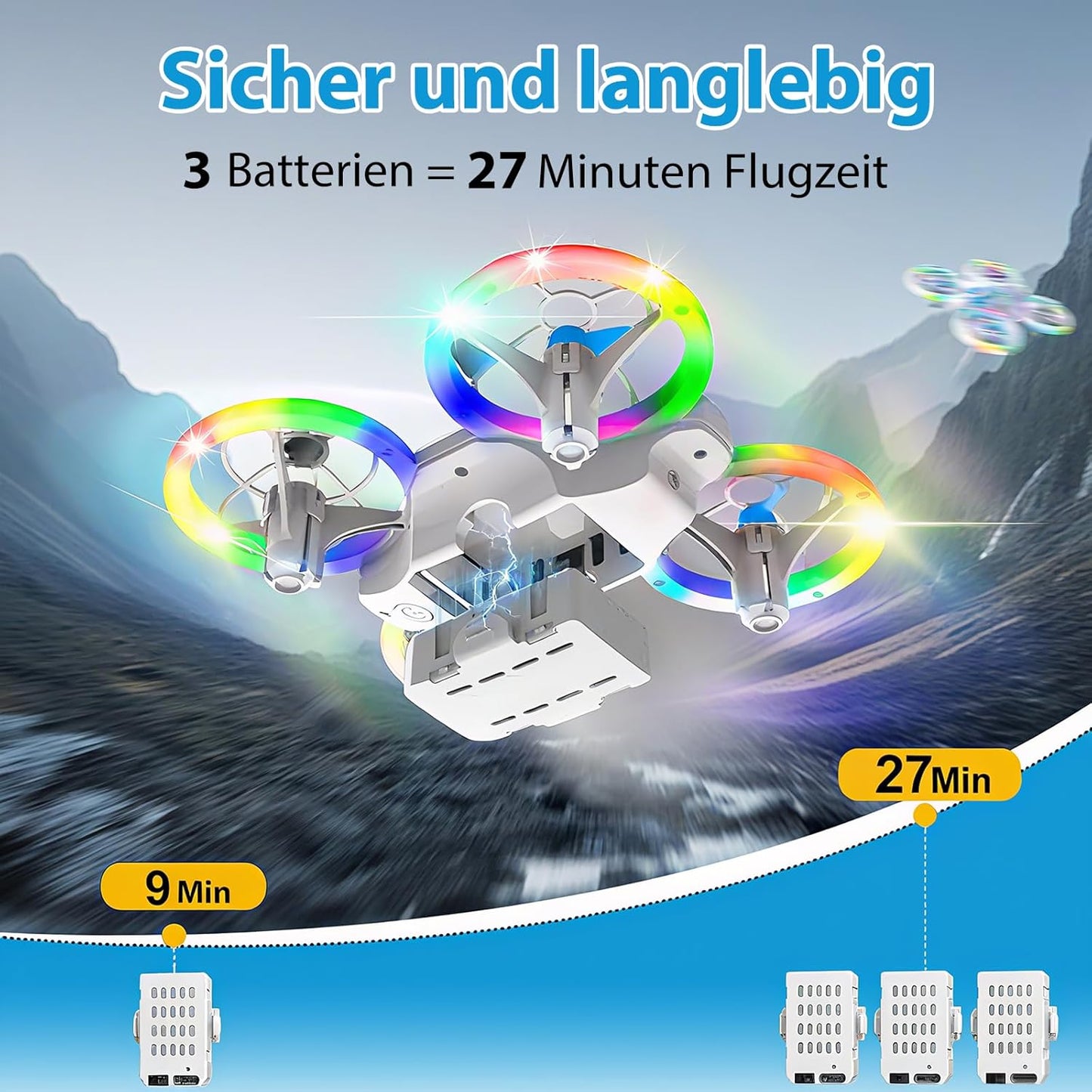 AC09 Mini-Drohne für Kinder mit LED-Lichtern