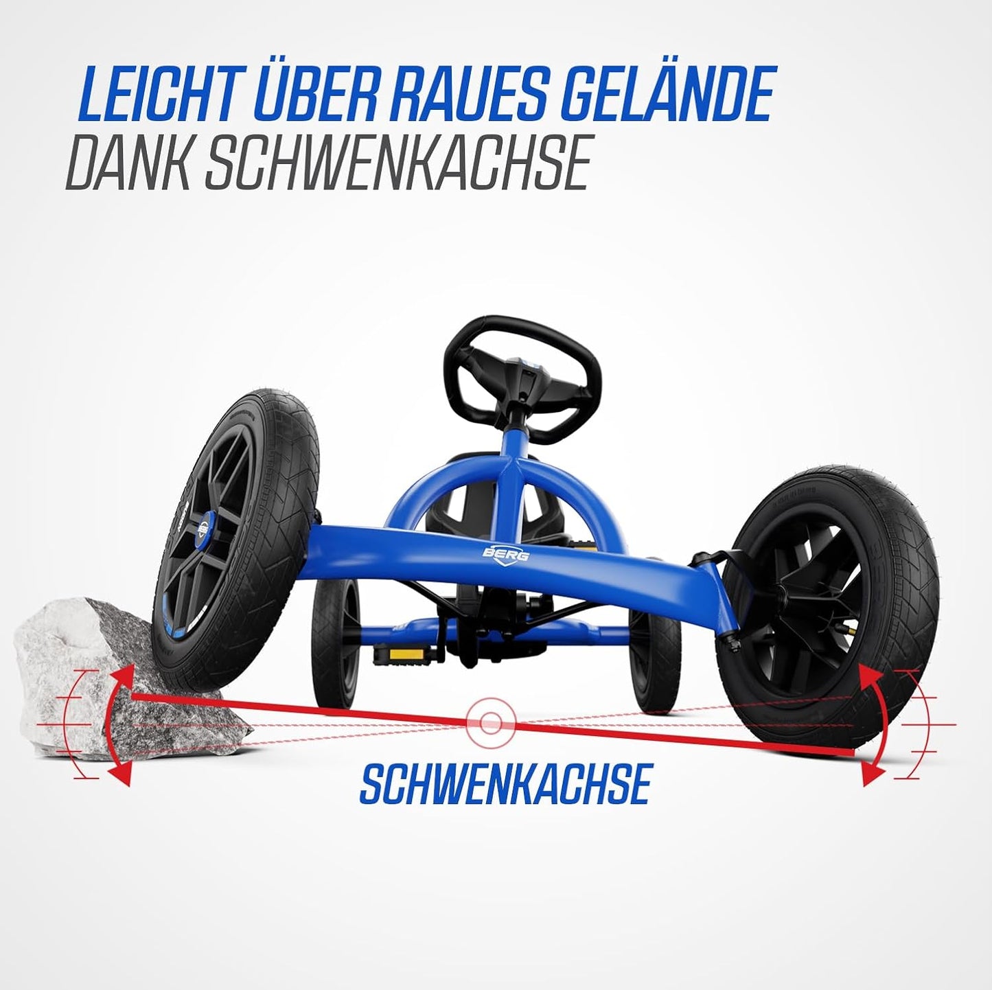 Buddy Tretfahrzeug mit Luftreifen für Kinder, Blue