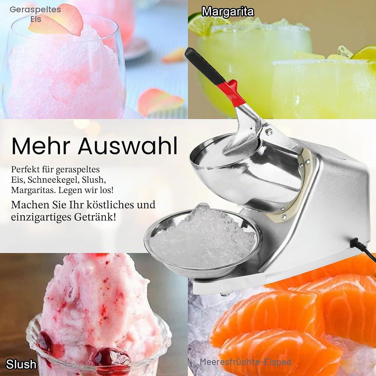 Elektrischer Eiszerkleinerer, 80 kg/h