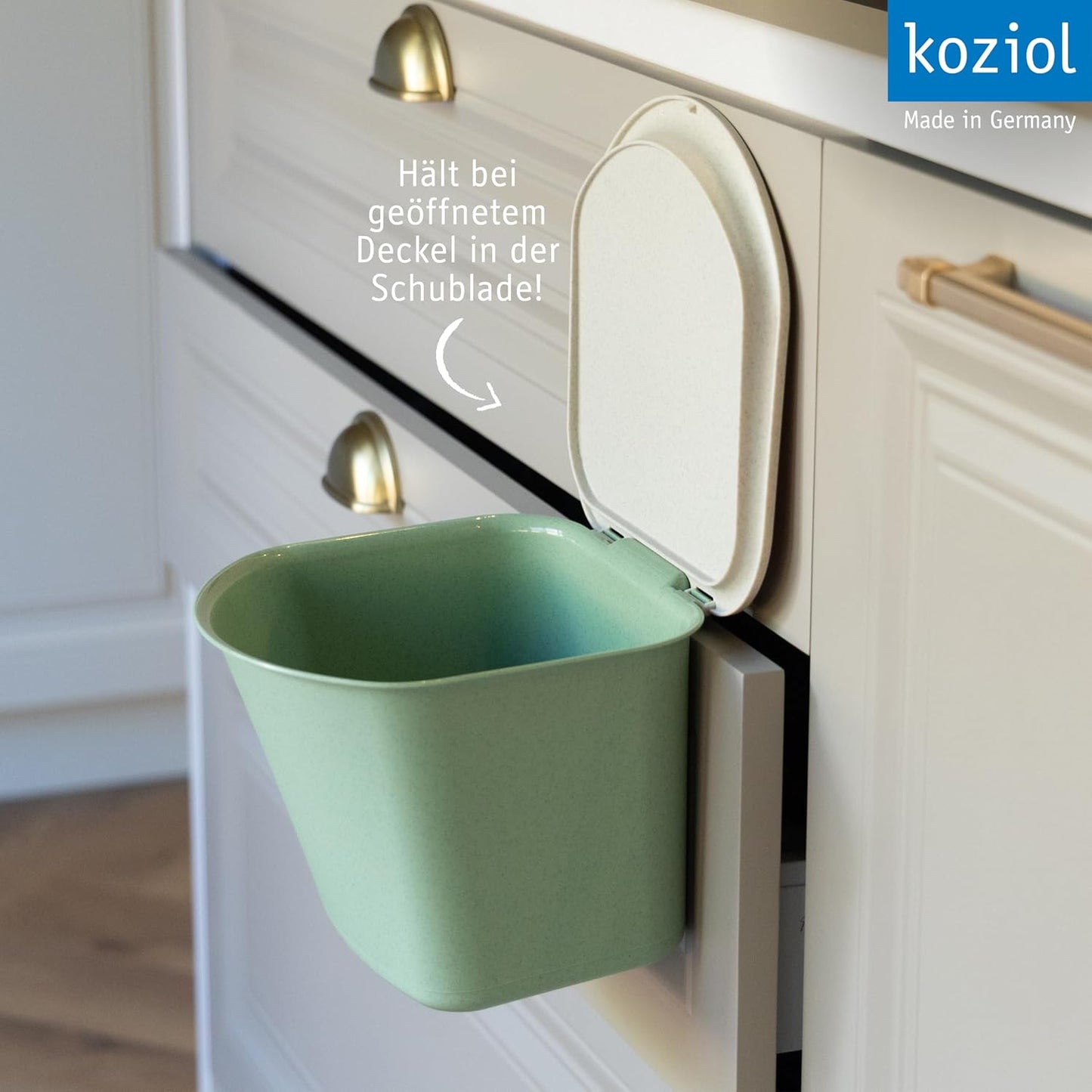 Bibo Komposteimer mit Deckel, nature ash grey