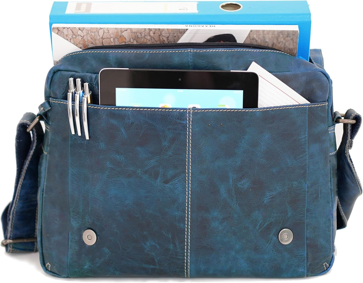 Dylan Umhängetasche mit Laptopfach, Dylan Blau