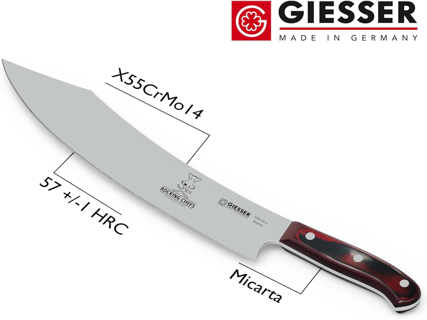 Kochmesser, 30 cm Barbeque, Rocking Chef