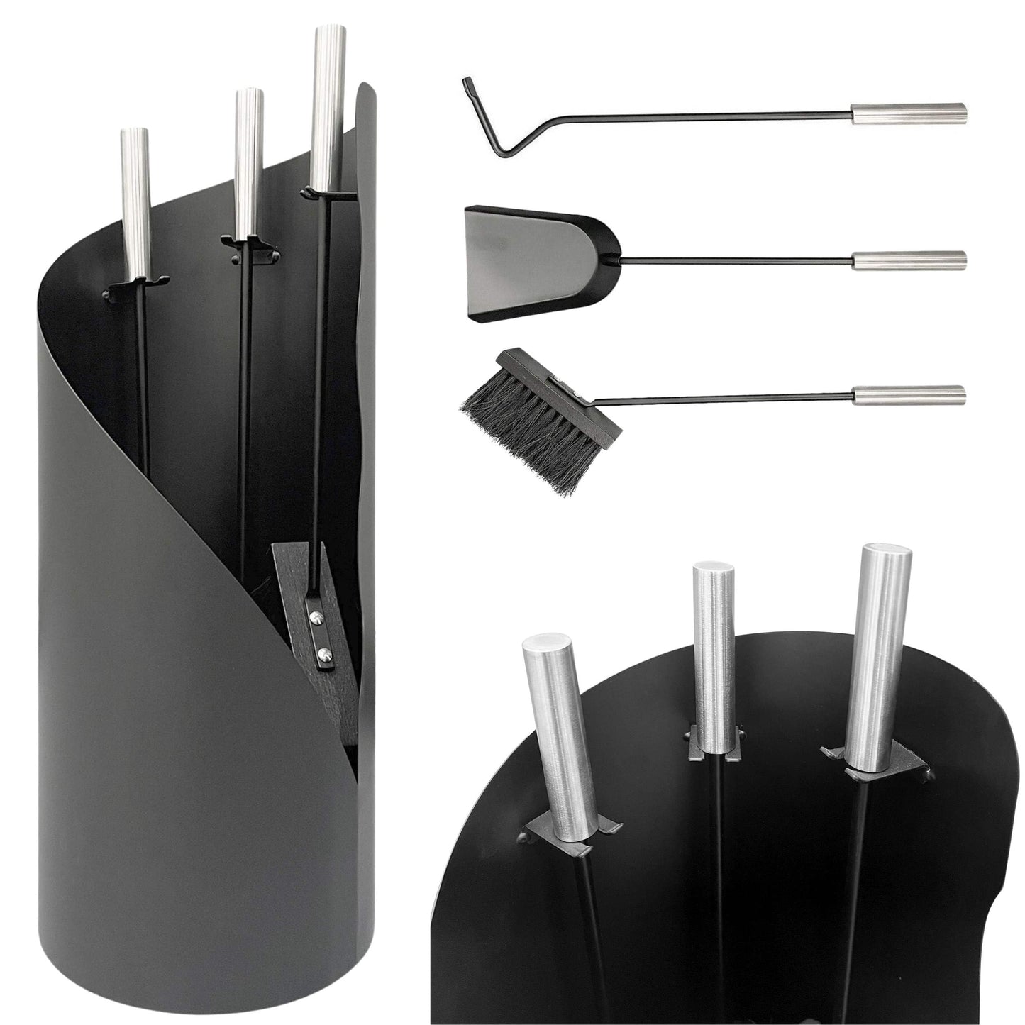 4-teiliges Kaminbesteck-Set