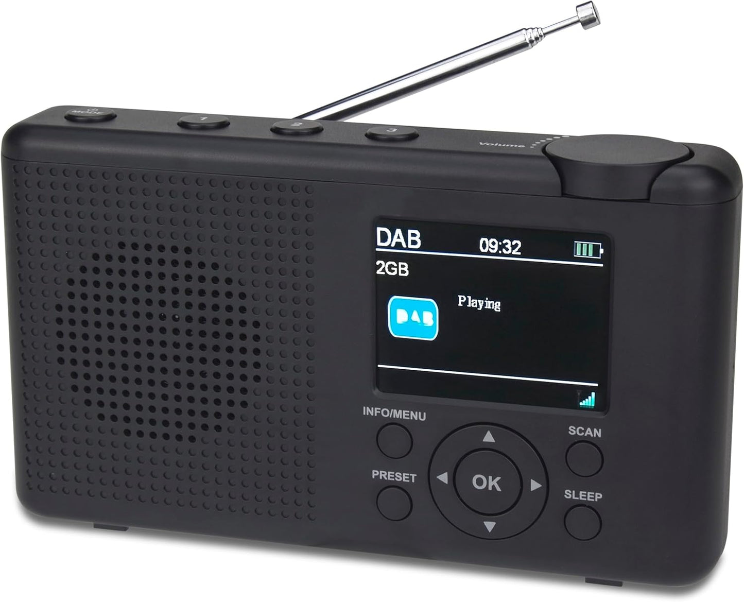 TRA23DAB/GR Tragbares DAB-Radio, schwarz DAB-Radio