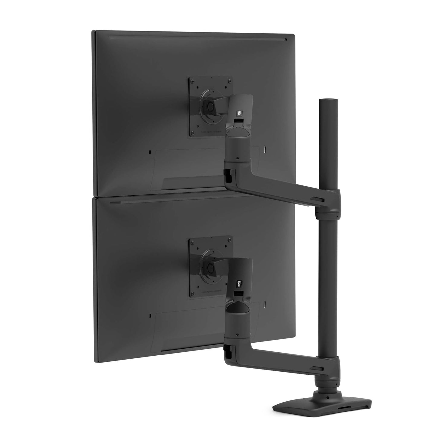Dual Monitor Arm mit CF-Technologie (bis 40 Zoll), LX Stacking Arm 2 Monitors - Up to 40 inches - 23 Inch Pole Schwarz
