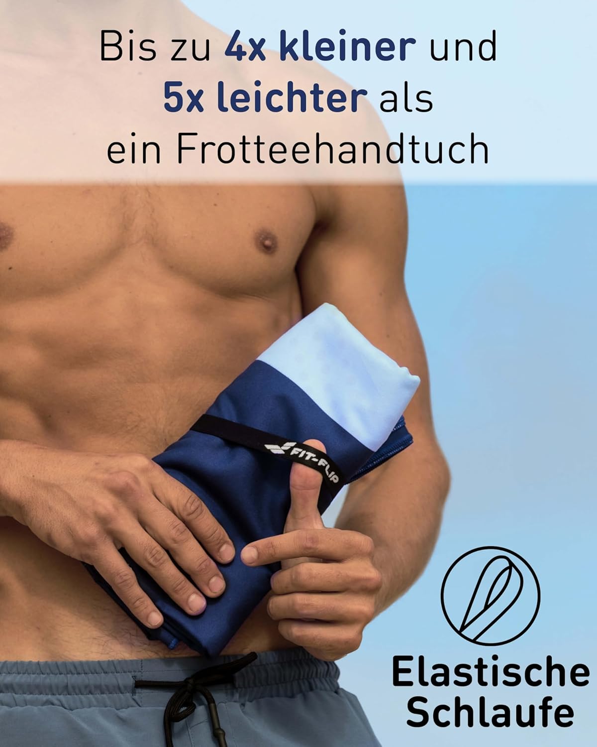 Schnelltrocknendes Strandhandtuch, 160cm x 90cm 18 Clean Stripes
