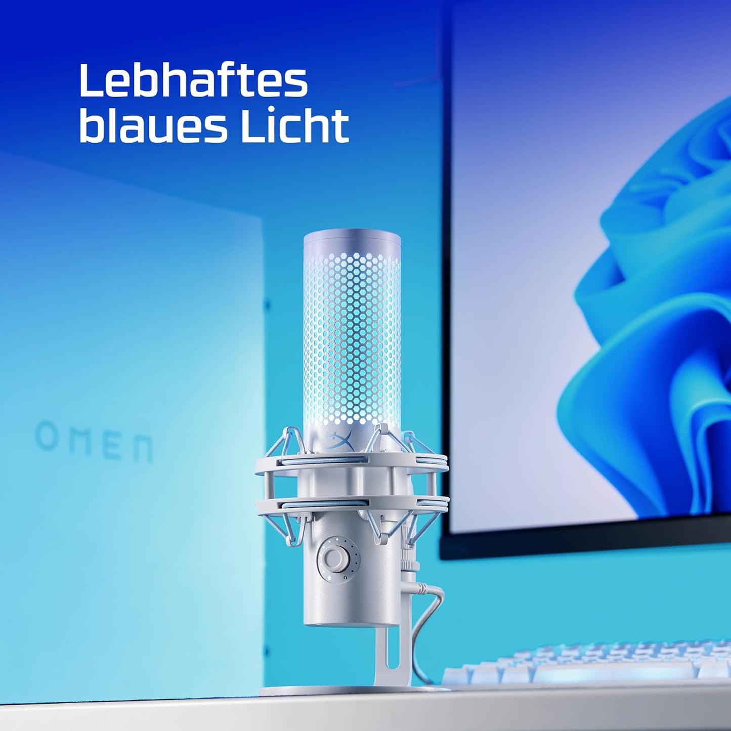 QuadCast 2 Frost USB-Mikrofon, QuadCast 2 Weiss
