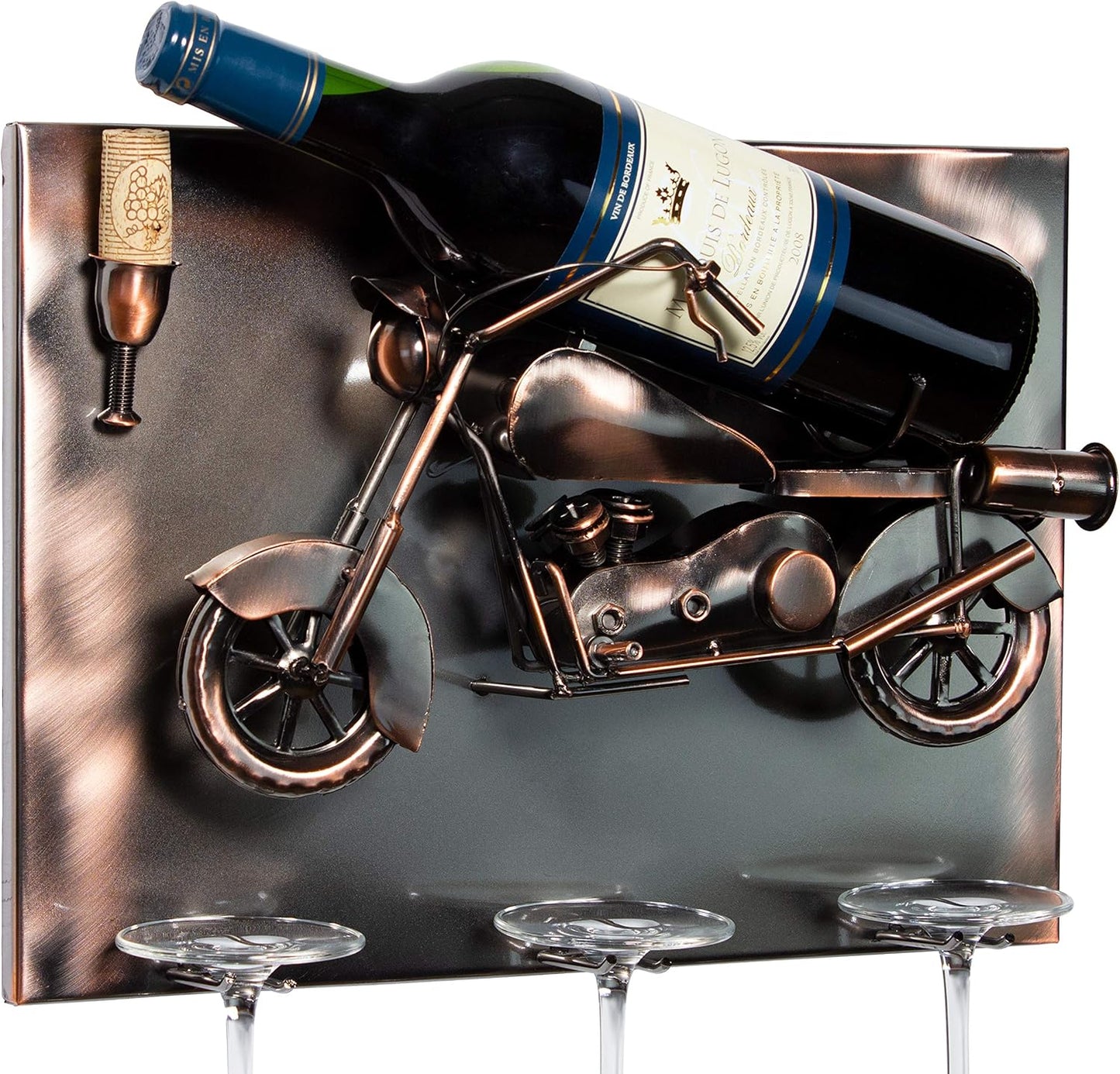 Weinflaschenhalter Motorrad