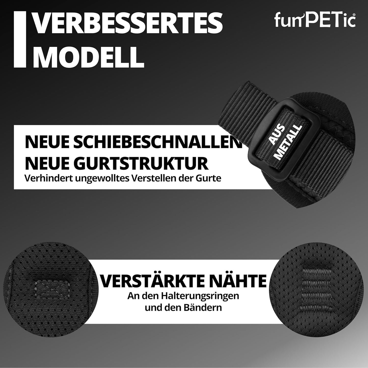 Hundegeschirr Essential, Schwarz L