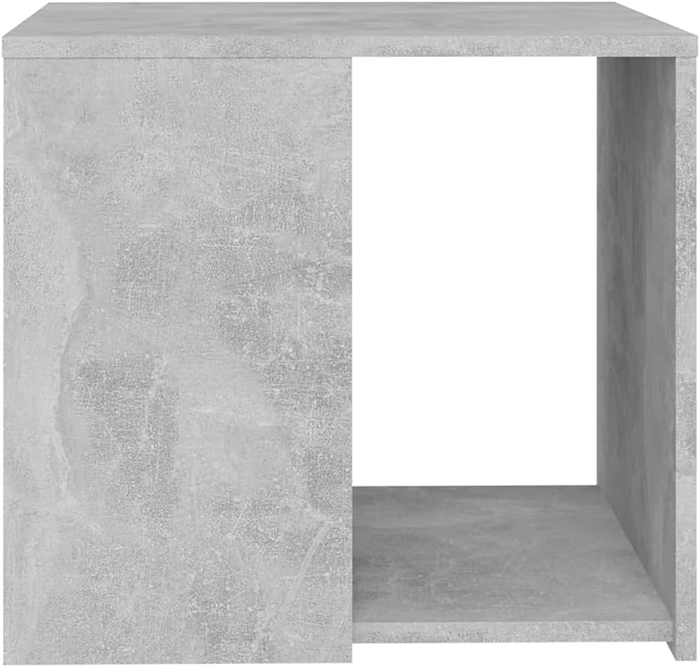 Beistelltisch mit 3 Ablagen (50x50x45 cm), Betongrau