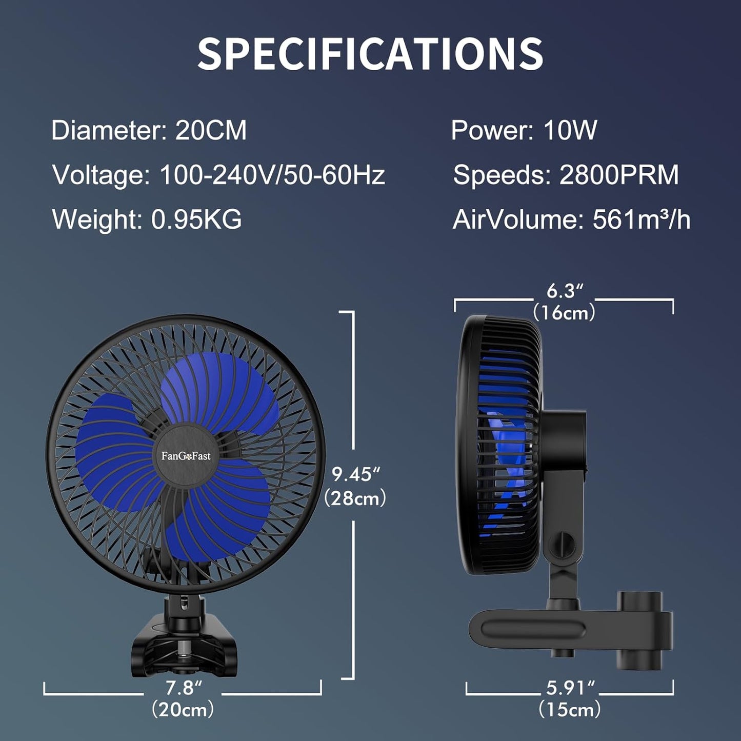 Grow Ventilator mit Clip